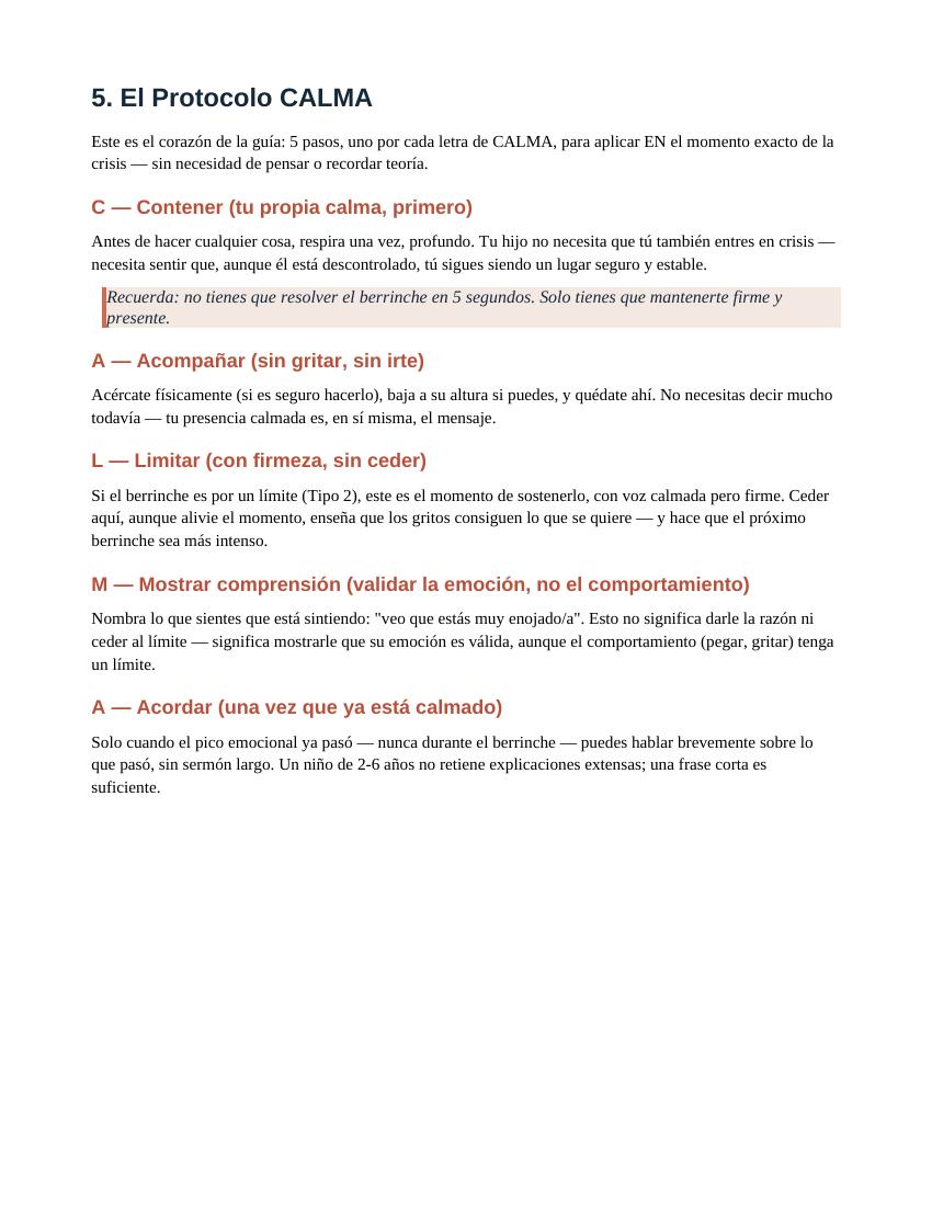 Protocolo CALMA página interior